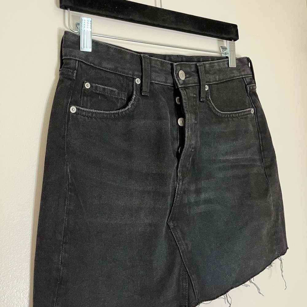 (H&M) button fly denim skirt